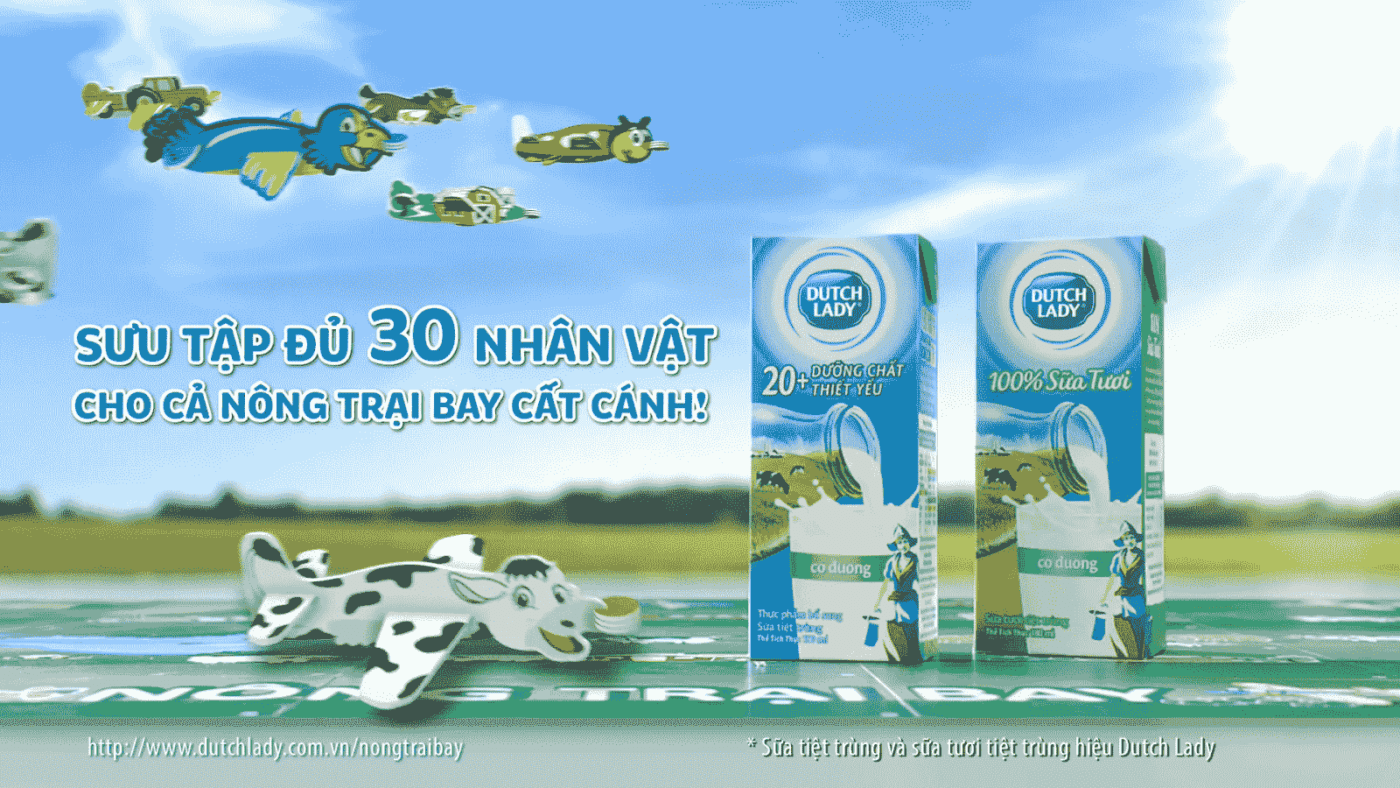 Campaign “The Flying Farm” do Leo Burnett Việt Nam thực hiện cho nhãn hàng Dutch Lady